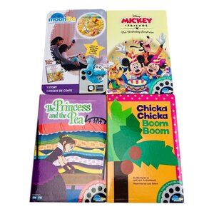 Moonlite Story Reels Lot of 4 Disney Mickey Mouse Winnie the Pooh Chicka Chicka